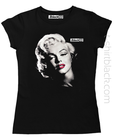 Marylin Monroe RedLips BLACKRGB - koszulka damska