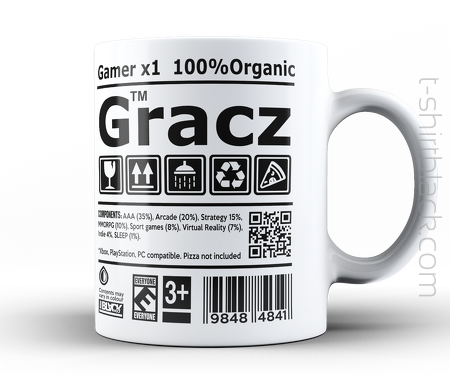 Gracz Gamer BLACKRGB - kubek ceramiczny