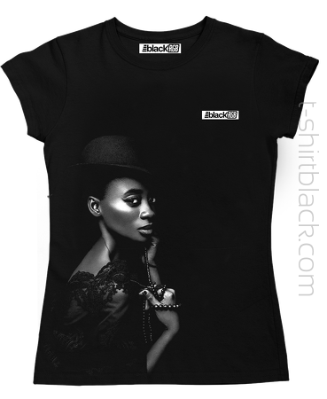 Glamour Black Woman Portrait - koszulka damska